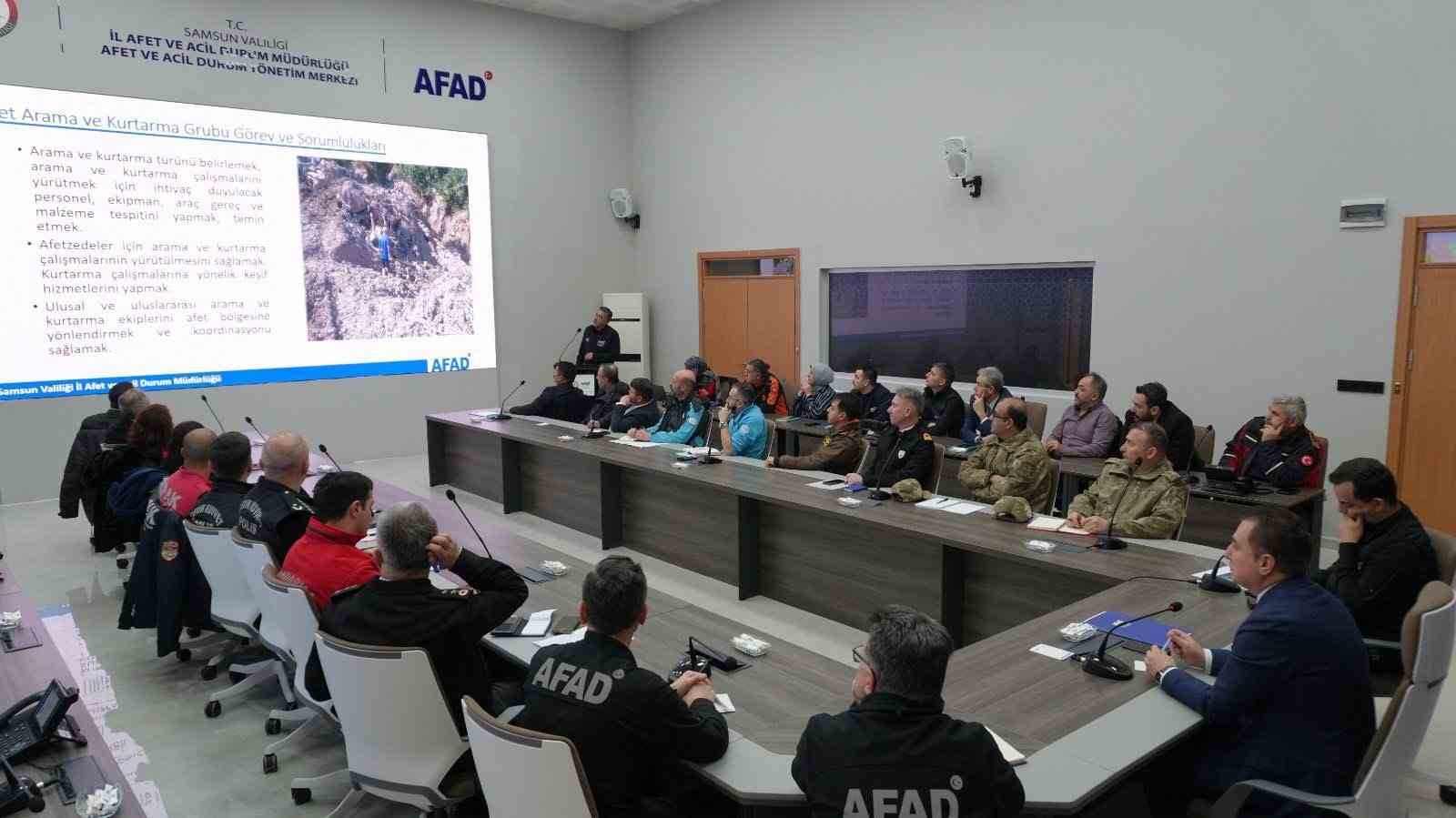Samsun’da afet müdahale planı toplantısı