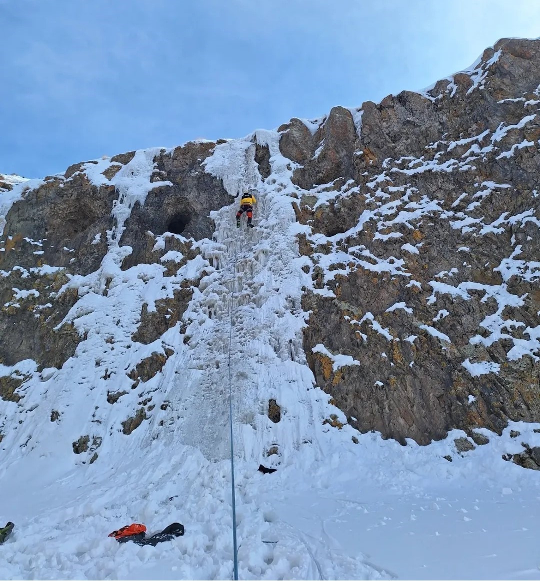 Diyadin Kanyonu&rsquo;nda buz tırmanışı heyecanı
