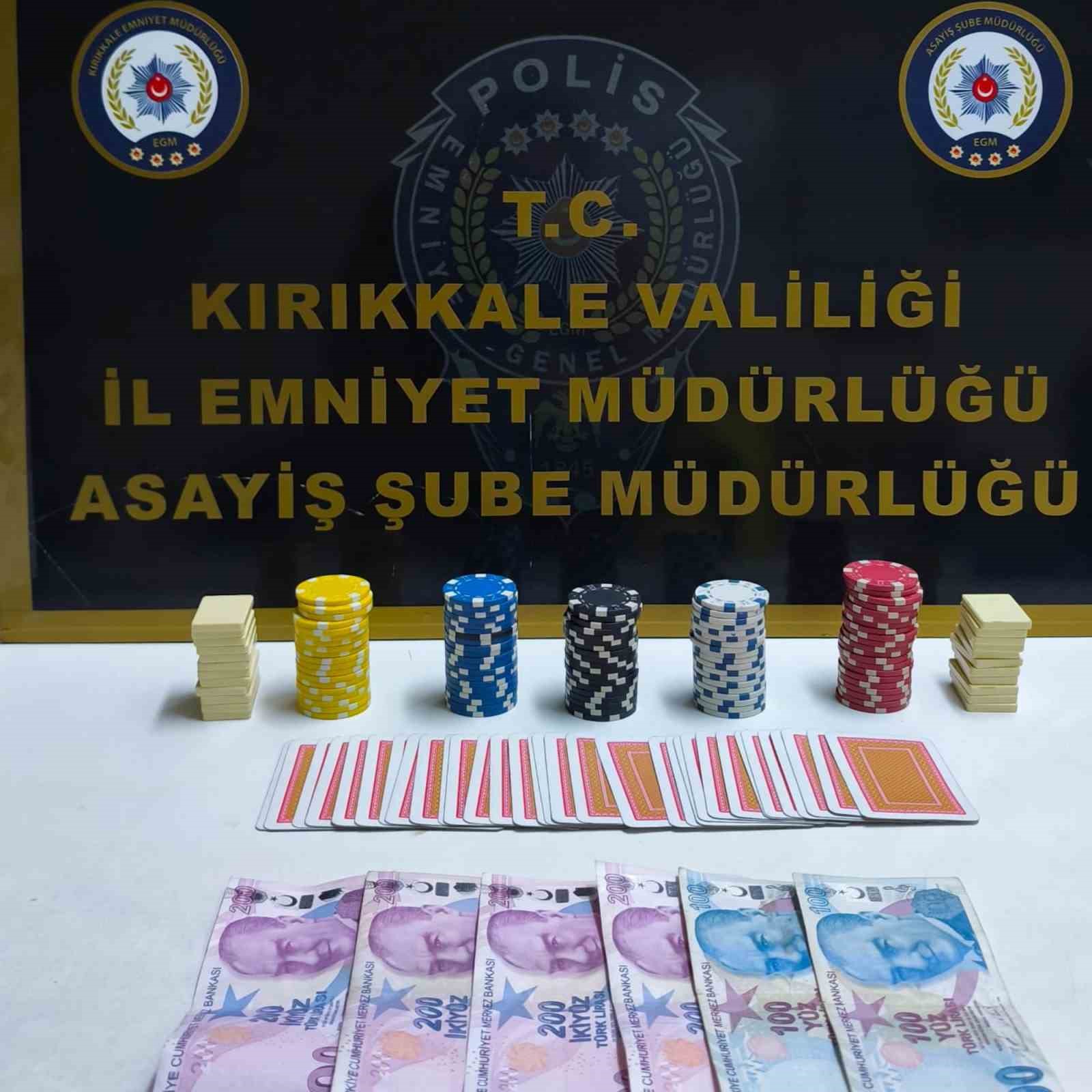 Kırıkkale’de kumar operasyonu: 58 bin 20 lira idari para cezası uygulandı