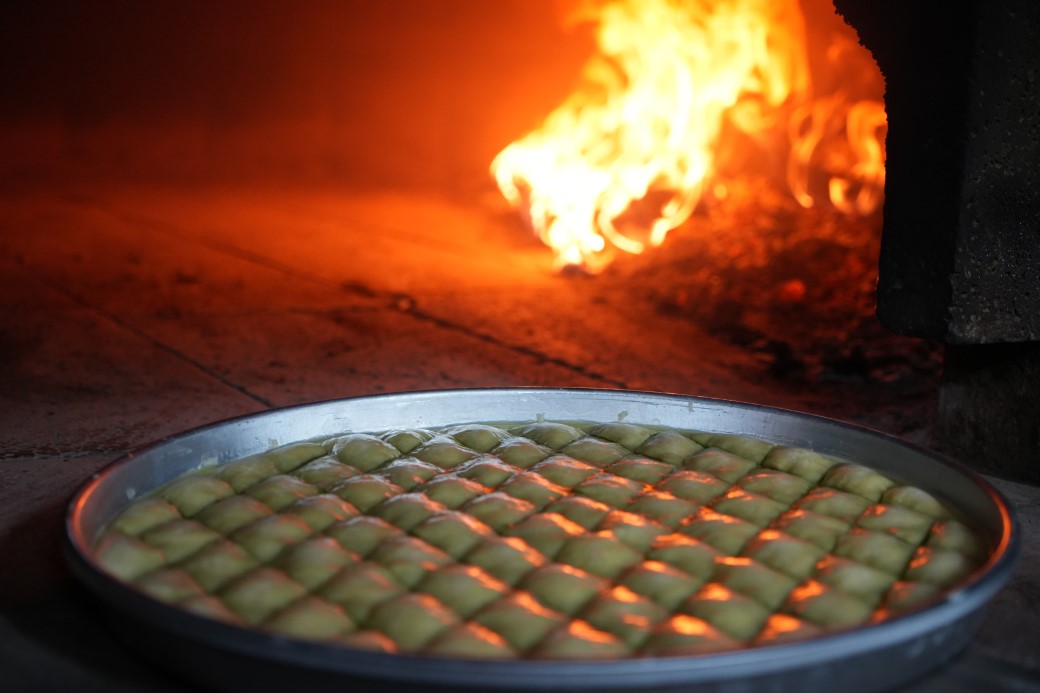Bayram öncesi Gaziantep’te baklava mesaisi