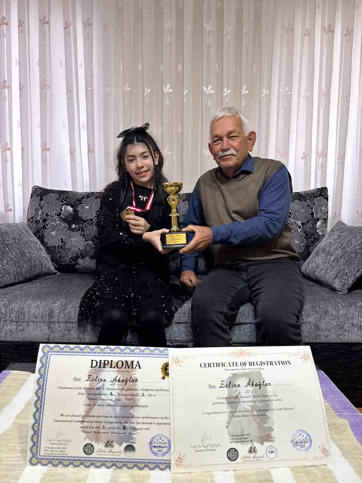 Manisalı minik piyanistten uluslararası başarı