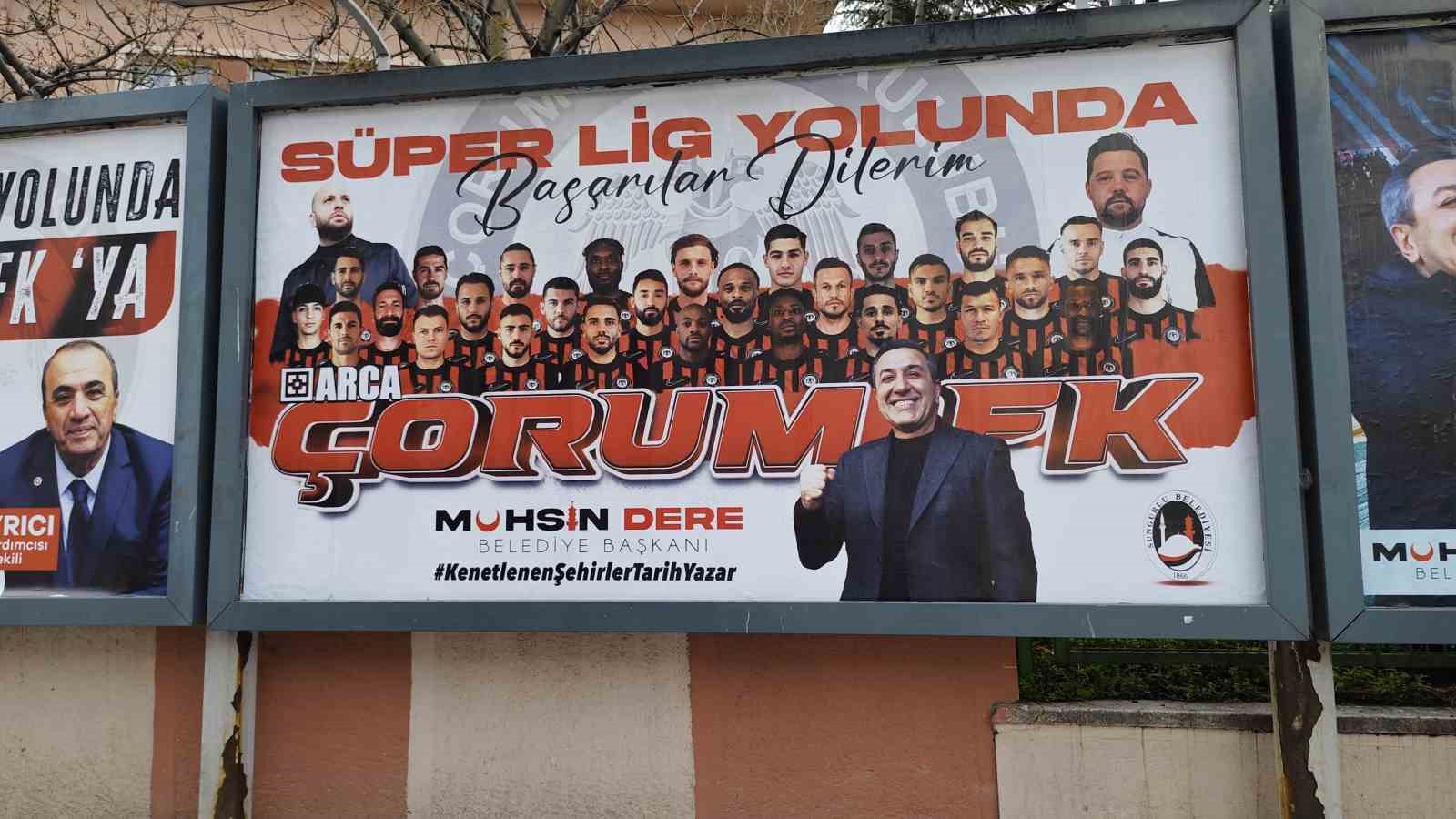 Sungurlu’dan Çorum FK’ye Süper Lig yolunda pankartlı destek