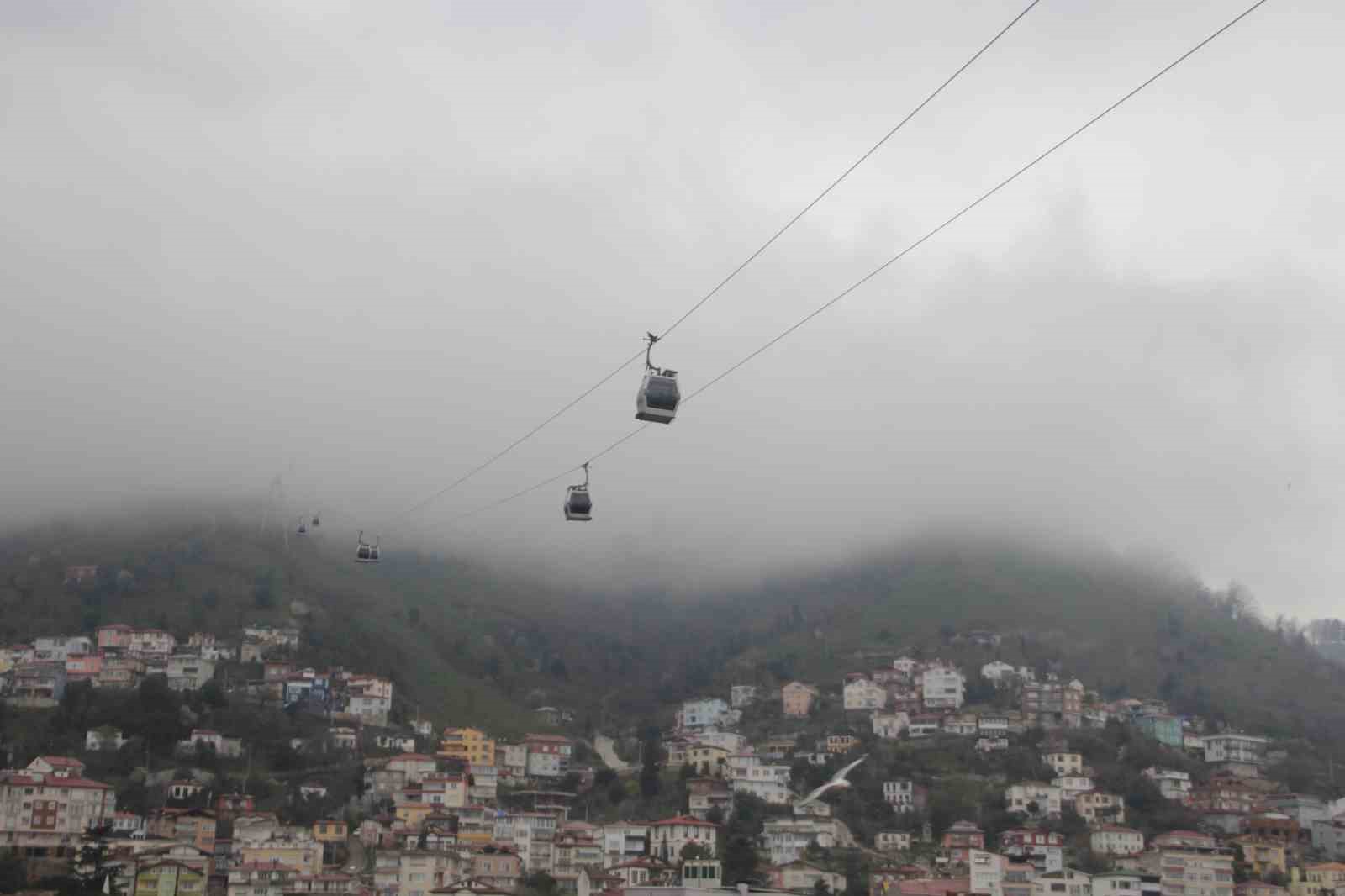 Ordu’nun ‘seyir terası’nda sis güzelliği