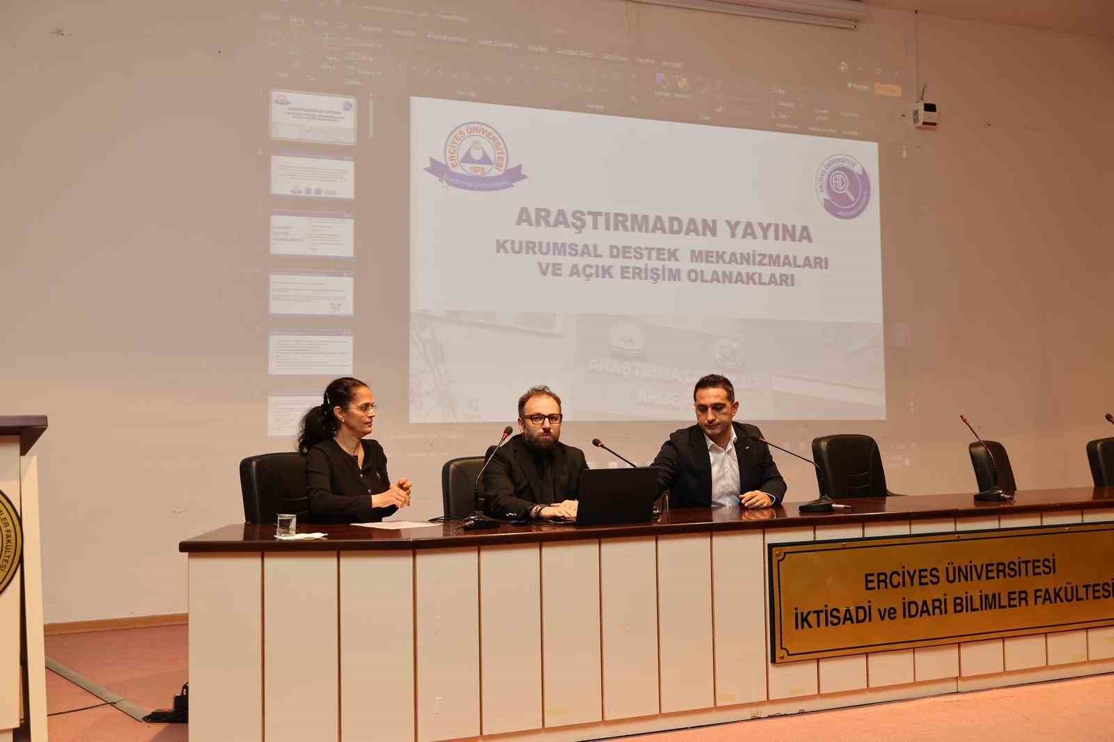 ER&Uuml;&rsquo;de &lsquo;Araştırmadan Yayına Kurumsal Destek Mekanizmaları ve A&ccedil;ık Erişim Olanakları&rsquo; anlatıldı
