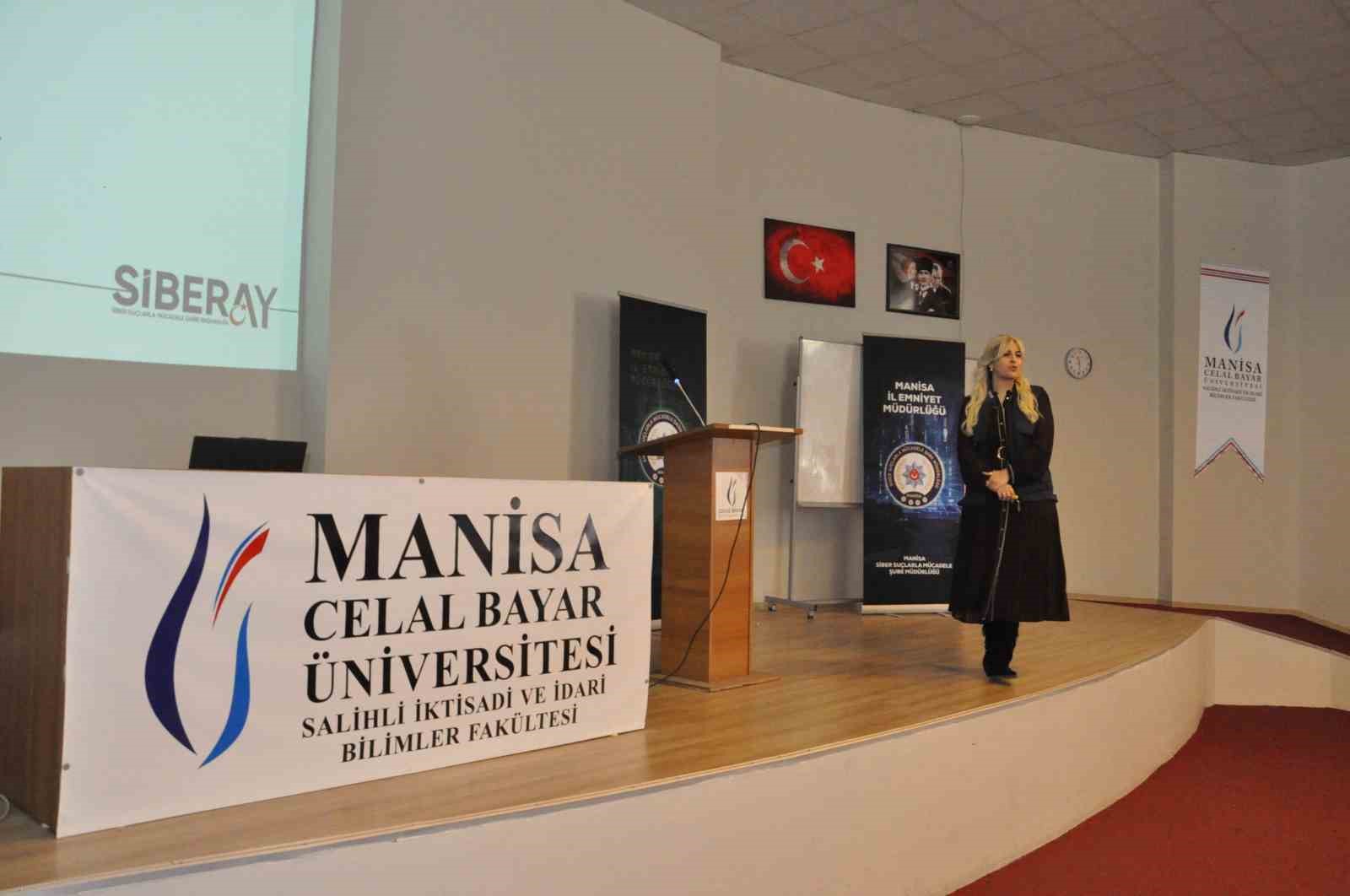 Salihli&rsquo;de &uuml;niversite &ouml;ğrencilerine siber su&ccedil;lar ve dolandırıcılık eğitimi
