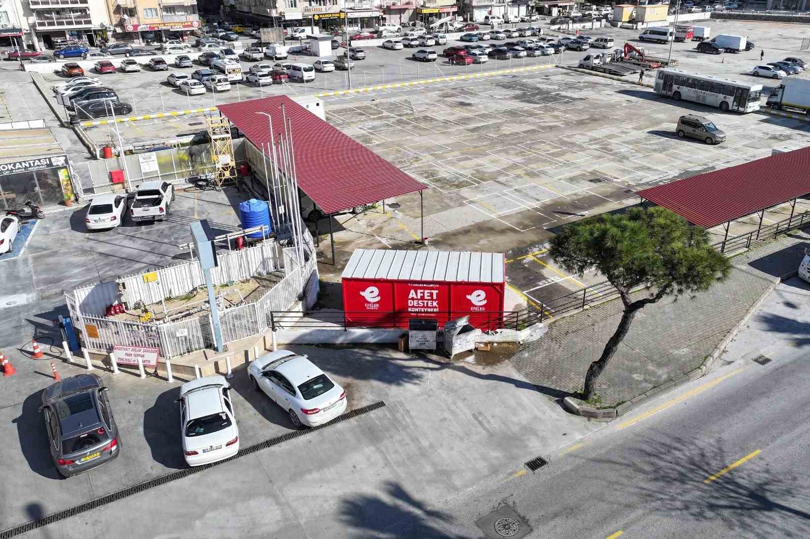 Efeler Belediyesi’nden afet konteyneri desteği