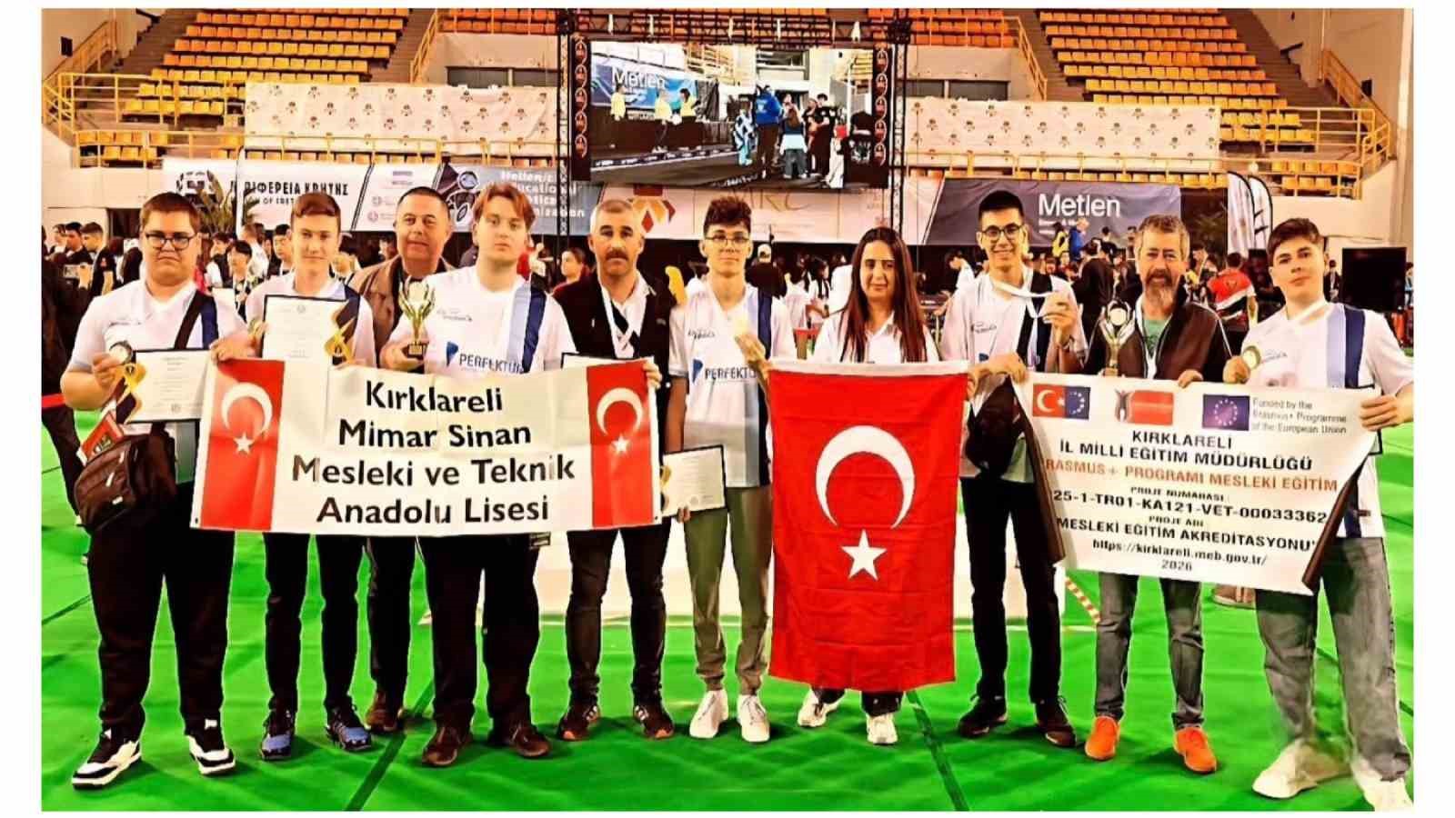 Kırklareli Mimar Sinan Mesleki ve Teknik Anadolu Lisesi öğrencileri dünya şampiyonu oldu