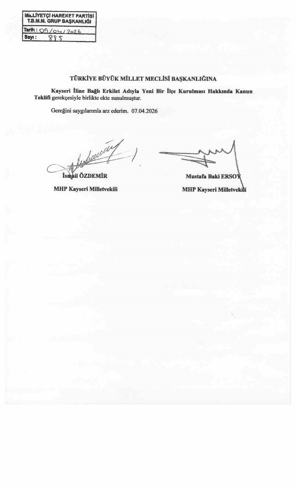 MHP&rsquo;den Gesi ve Erkilet hamlesi
