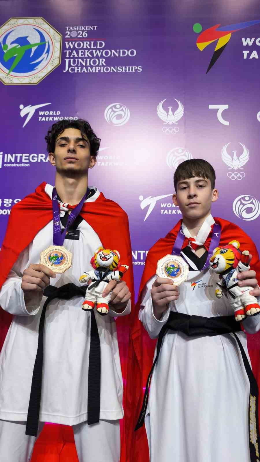 D&uuml;nya Gen&ccedil;ler Taekwondo Şampiyonası&rsquo;nda &ccedil;ifte bronz
