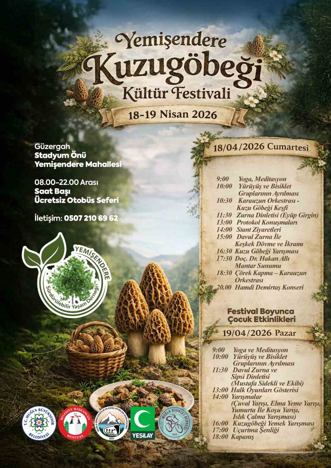 Menteşe&rsquo;de doğa ve k&uuml;lt&uuml;r buluşması Yemişendere Kuzug&ouml;beği festivali başlıyor
