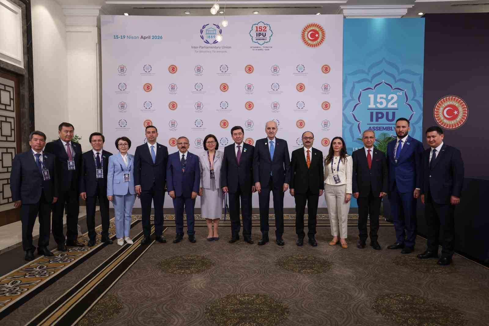 TBMM Başkanı Kurtulmuş, Kazakistan Parlamentosu Meclis Başkanı Koşanov ile görüştü