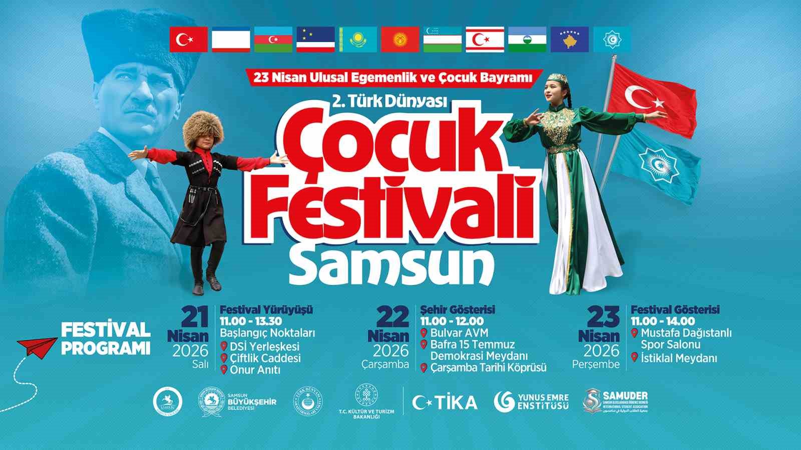 T&uuml;rk D&uuml;nyası &Ccedil;ocuk Festivali Samsun&rsquo;da dolu dolu ge&ccedil;ecek
