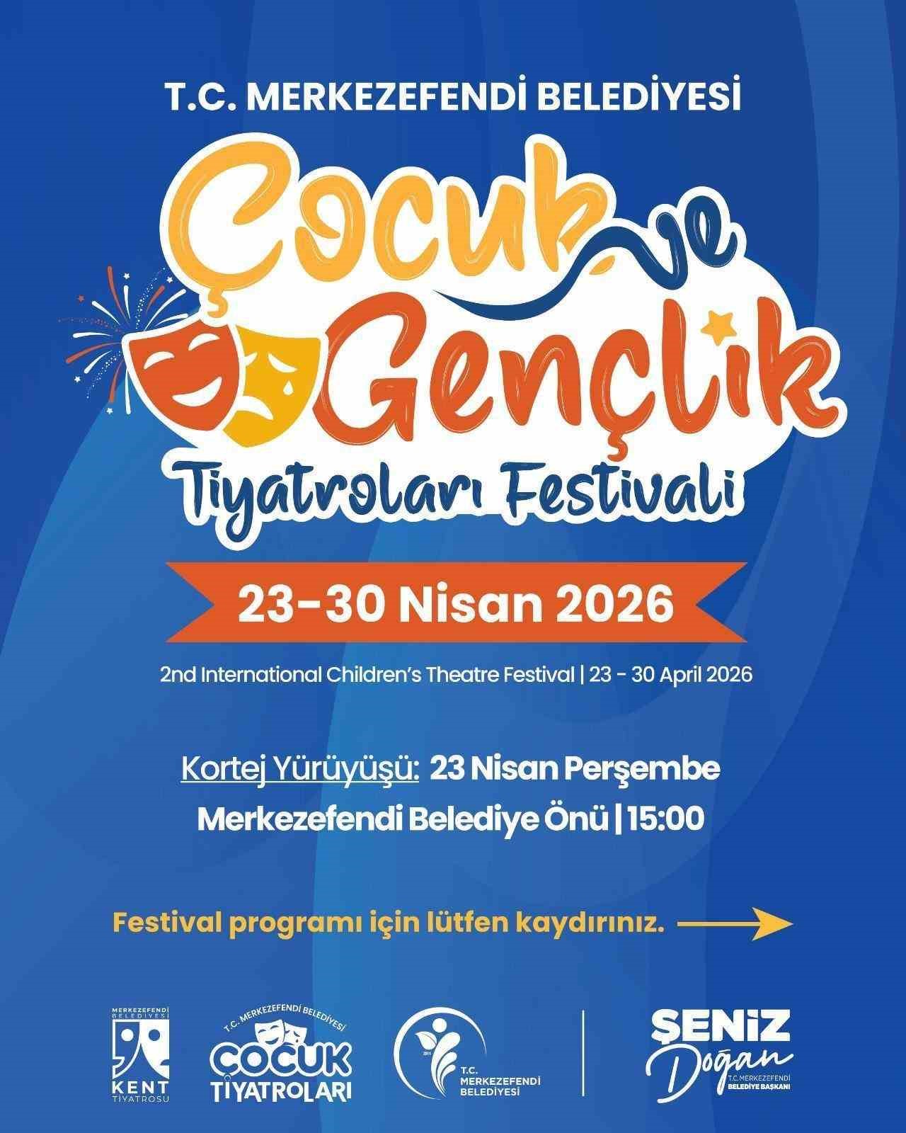 Merkezefendi&rsquo;de 2. &Ccedil;ocuk ve Gen&ccedil;lik Tiyatroları Festivali başlıyor
