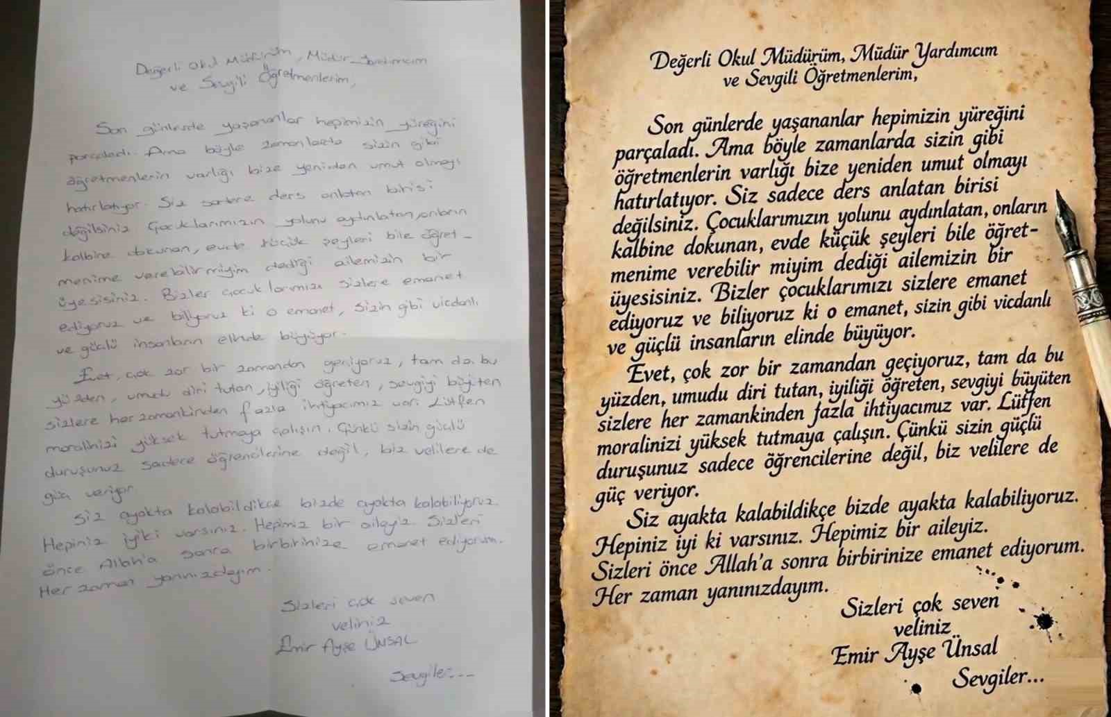 K&ouml;şk Beyk&ouml;y Poliis Abla Ortaokulu&rsquo;nu gururlandıran mektup
