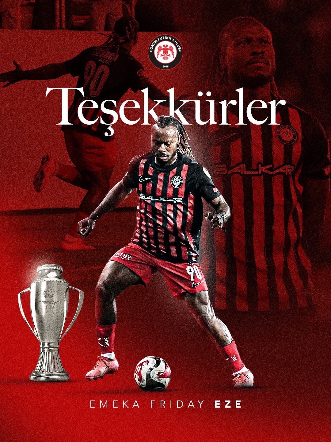 Çorum FK, Emeka Eze ve Joseph Attamah ile yollarını ayırdı