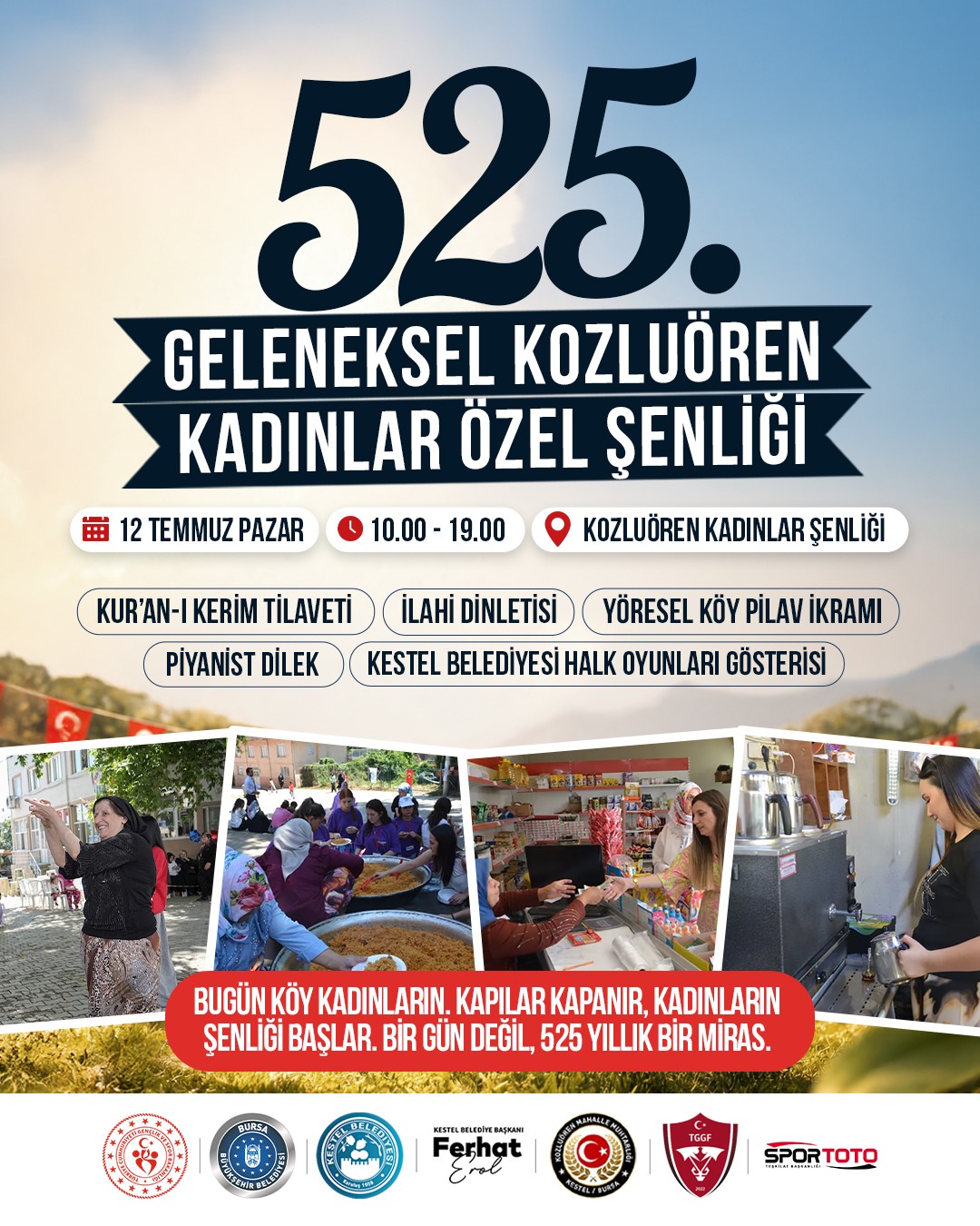 Kestel Belediyesi kozlu&ouml;ren&rsquo;de 525 yıllık geleneği yaşatacak