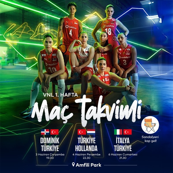 Türkiye Kadın Voleybol Takımı’nın maçları Ataşehir’de dev ekranda yayınlanacak