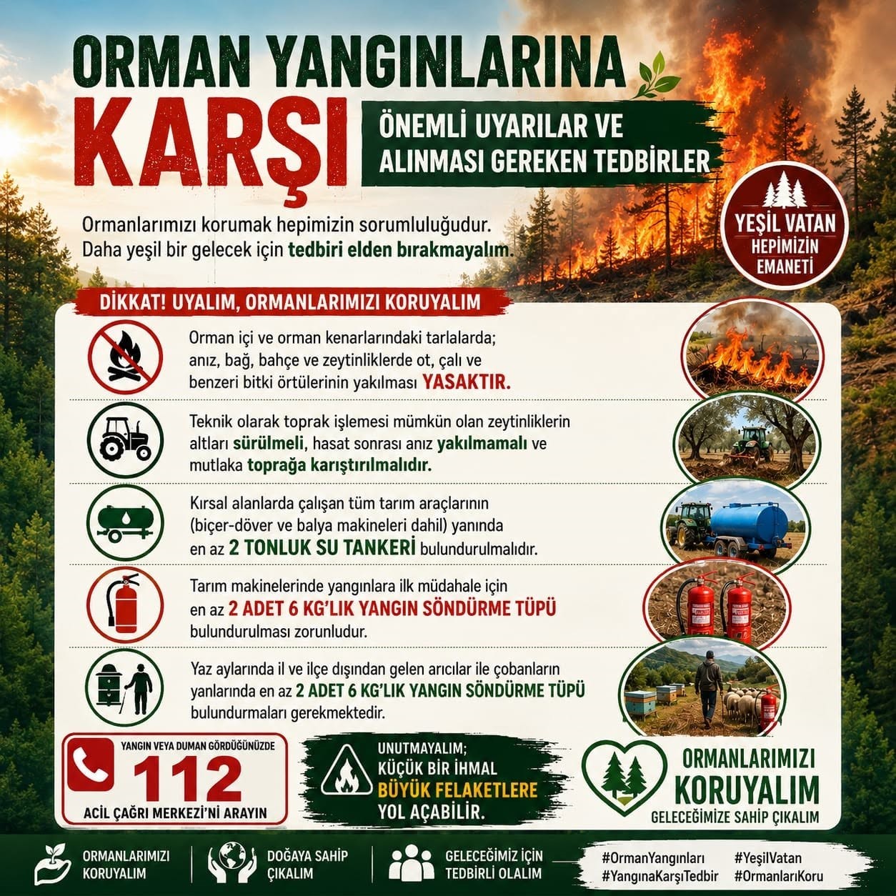 Bozdoğan İlçe Tarım’dan yangın riskine karşı uyarı