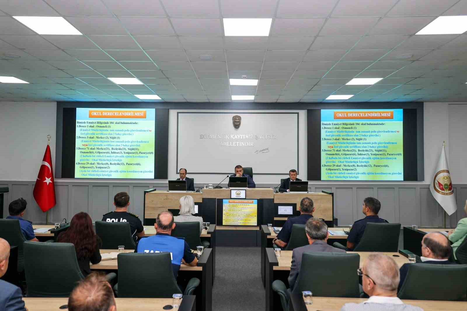 Bilecik&rsquo;te okul ve &ccedil;evrelerinin g&uuml;venliği masaya yatırıldı