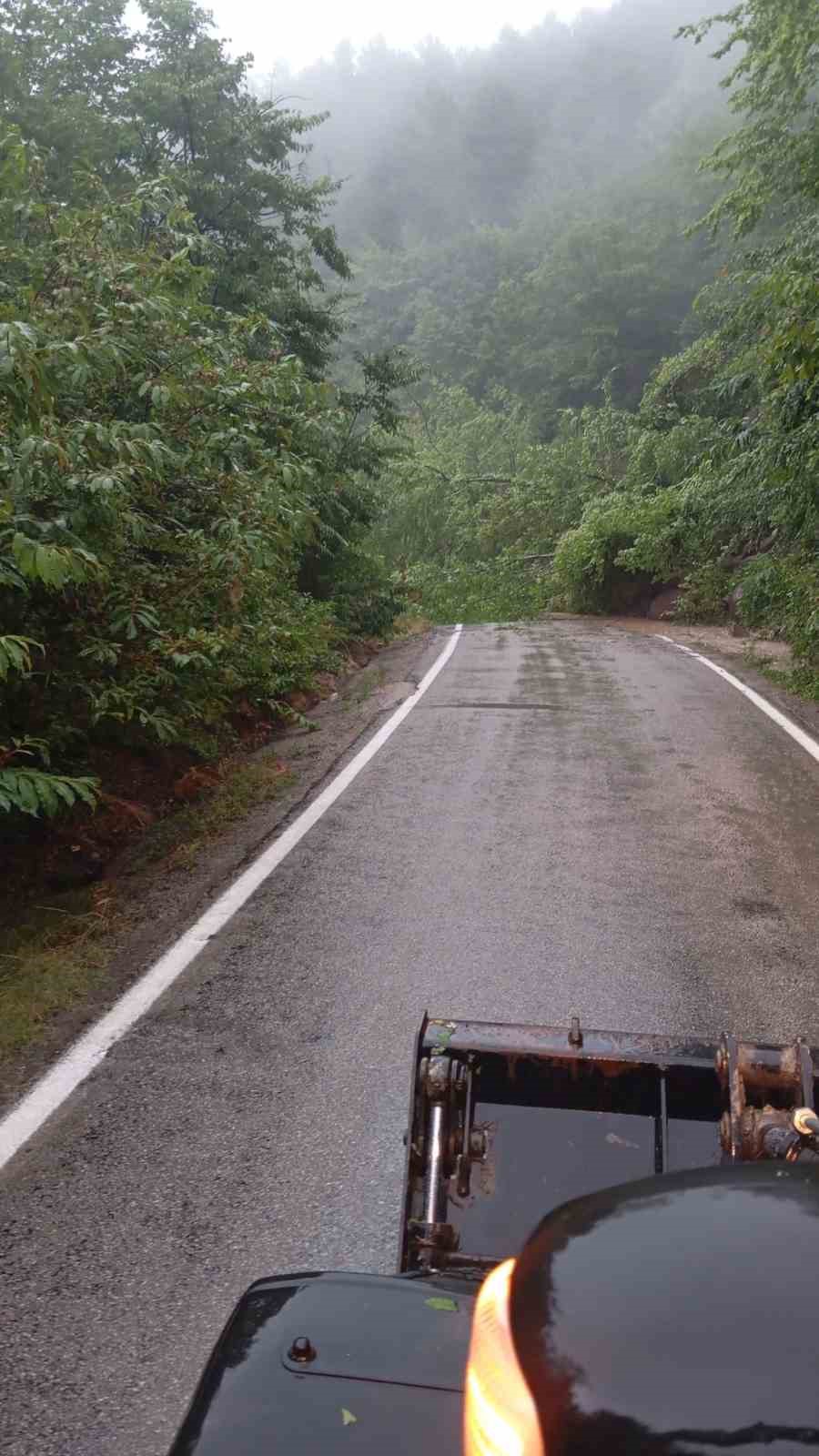 Kastamonu’da kuvvetli sağanak ve heyelanlar ulaşımı olumsuz etkiledi