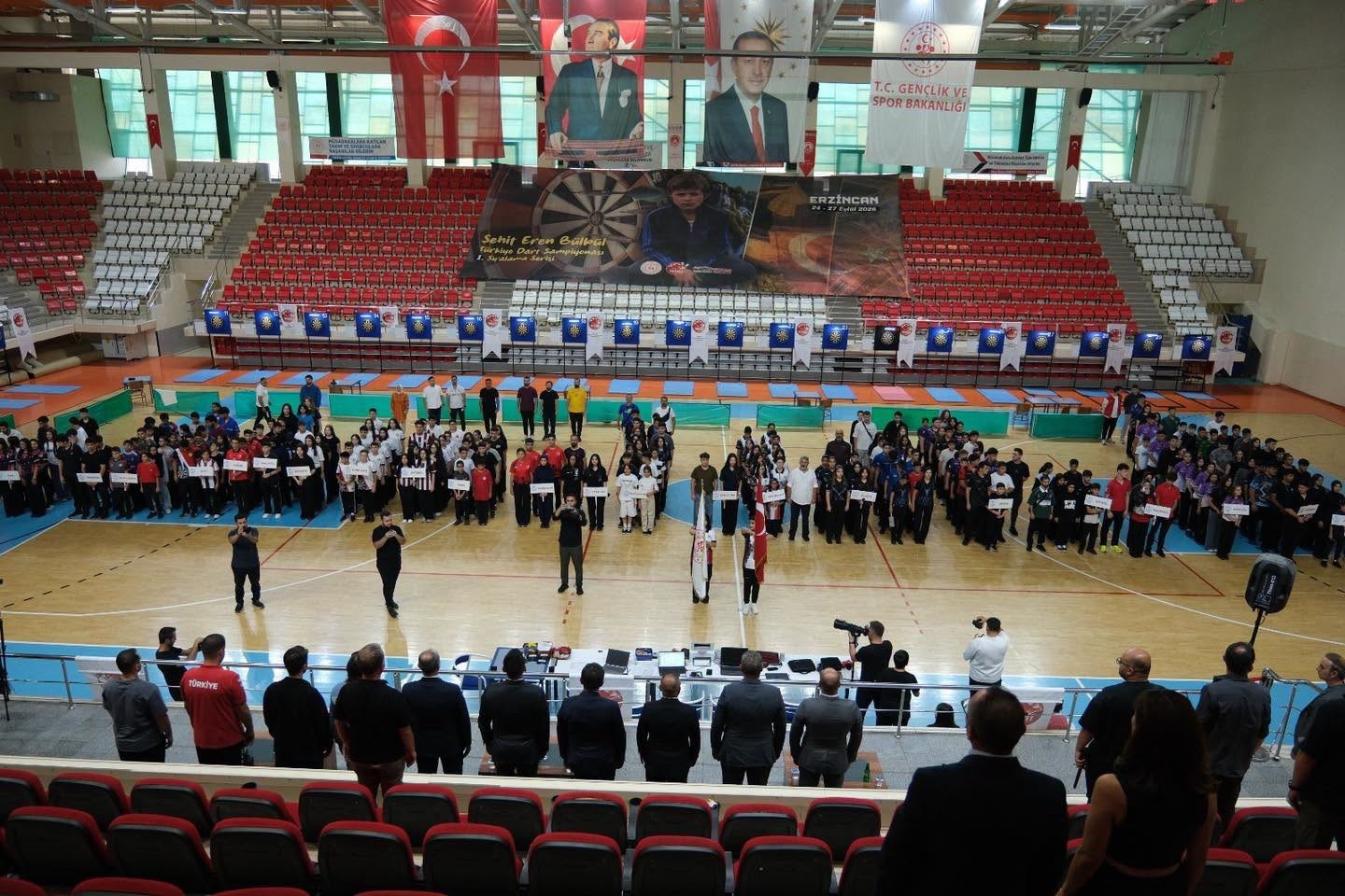 Erzincan&rsquo;da 2026 Şehit Eren B&uuml;lb&uuml;l T&uuml;rkiye Dart Şampiyonası başladı