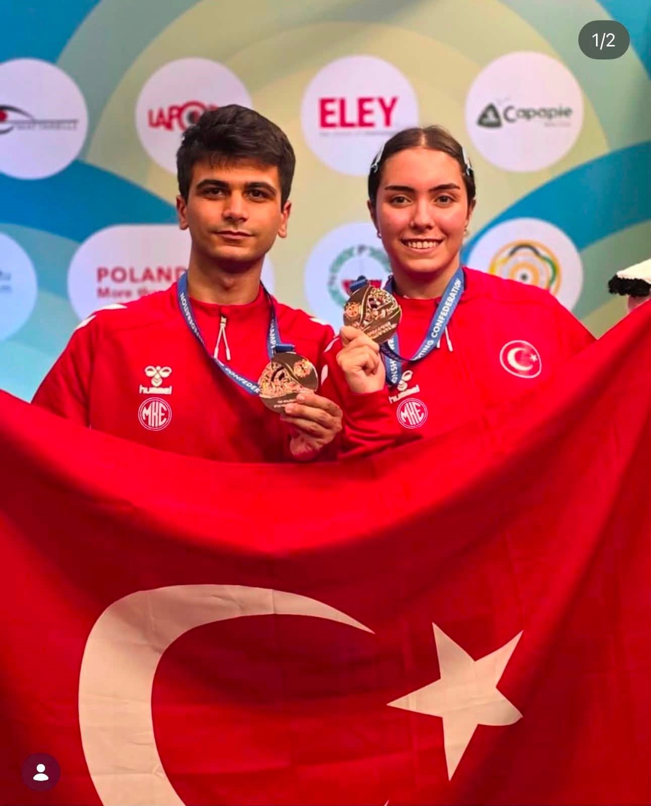 Kütahyalı sporcu Hatice Yel’den Avrupa’da çifte bronz madalya