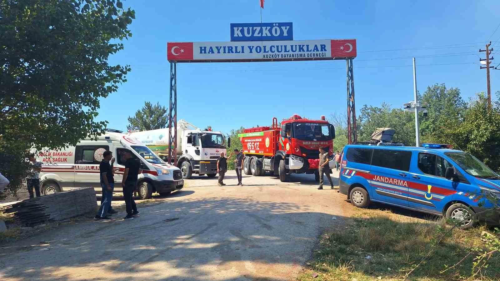 Çorum’da alevlere teslim olan mermer atölyesi kullanılamaz hale geldi