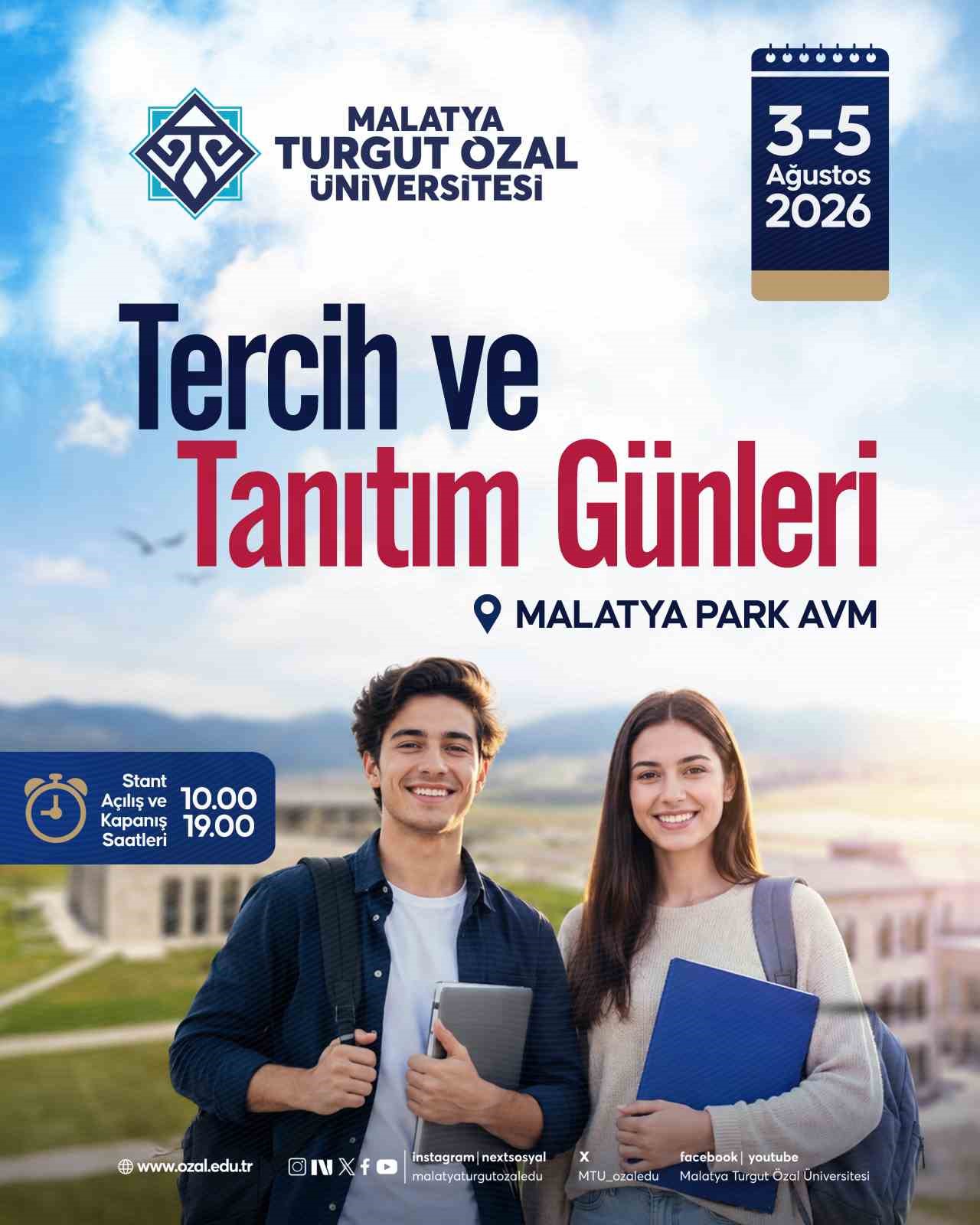 Malatya Turgut Özal Üniversitesi "Tercih ve Tanıtım Günleri" başlıyor