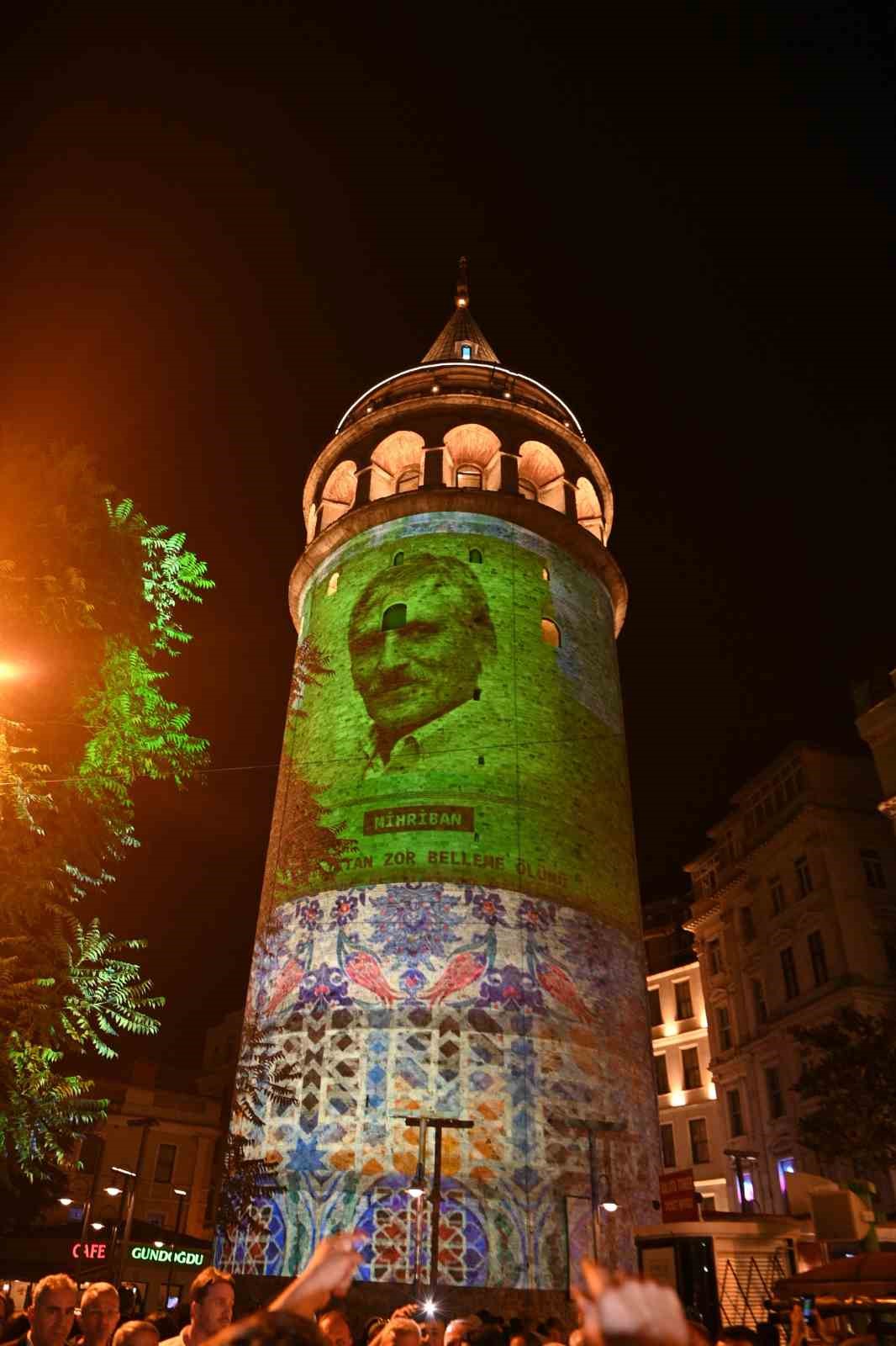 Kahramanmaraş’ın edebiyat ışığı Galata Kulesi’ne yansıdı
