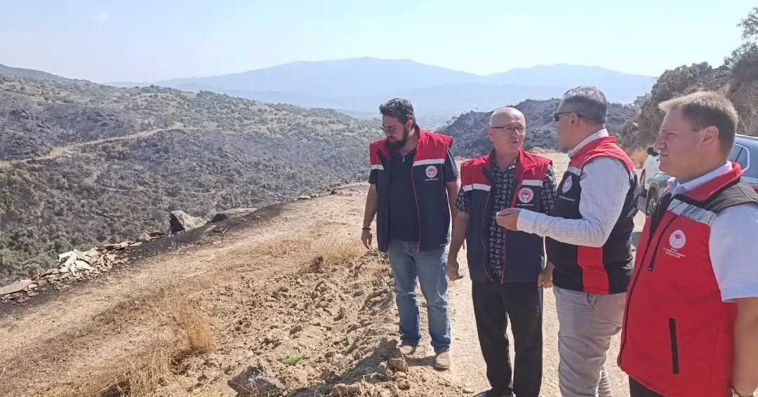 Çine’de yangın sonrası hasar tespit çalışmaları sürüyor