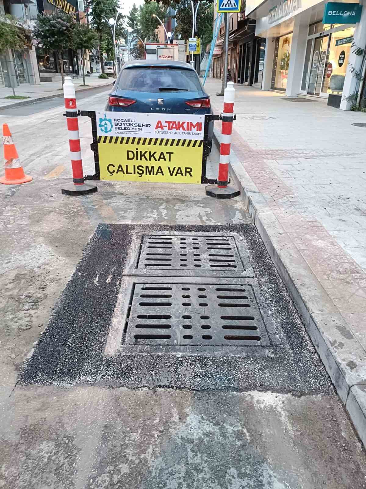 Rögar kapakları yol seviyesine getirildi
