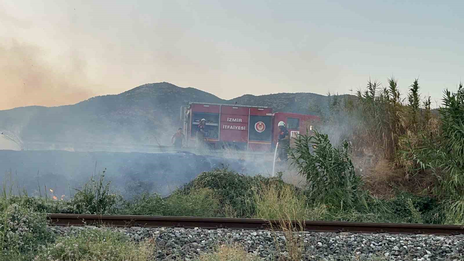 Bayındır çevre yolunda yangın