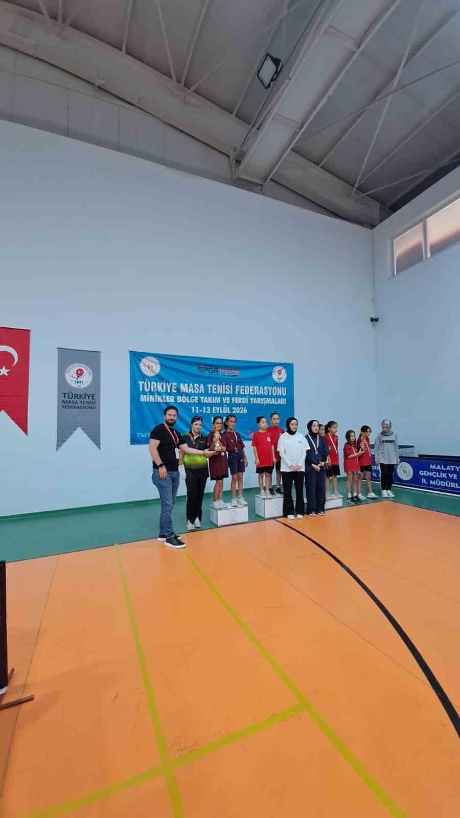 Şahinbey’in minik raketlerinden bölge ikinciliği