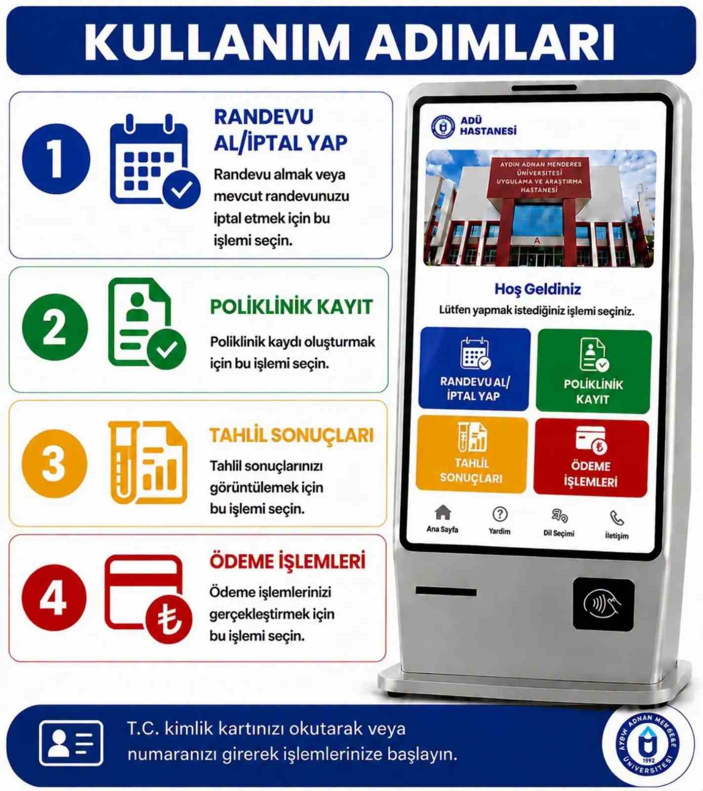 ADÜ Hastanesi’nde işlemler artık sıra beklemeden yapılabilecek
