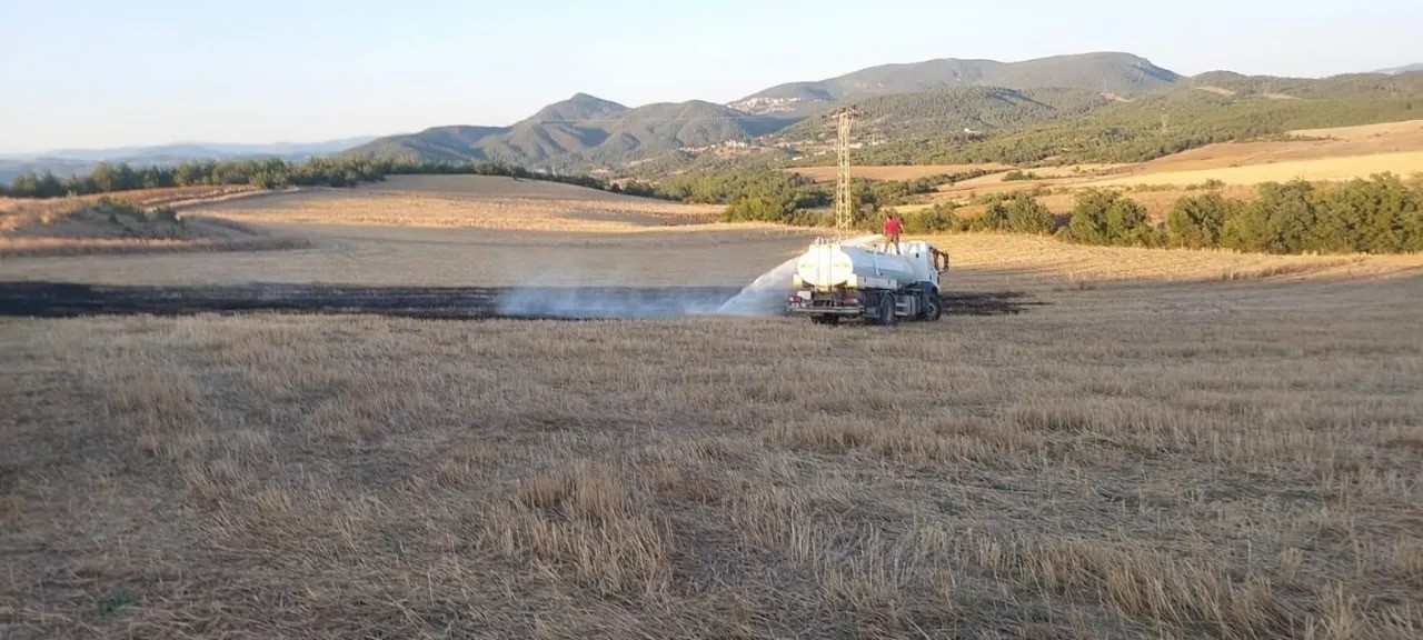 Sinop&rsquo;ta anız yangını korkuttu