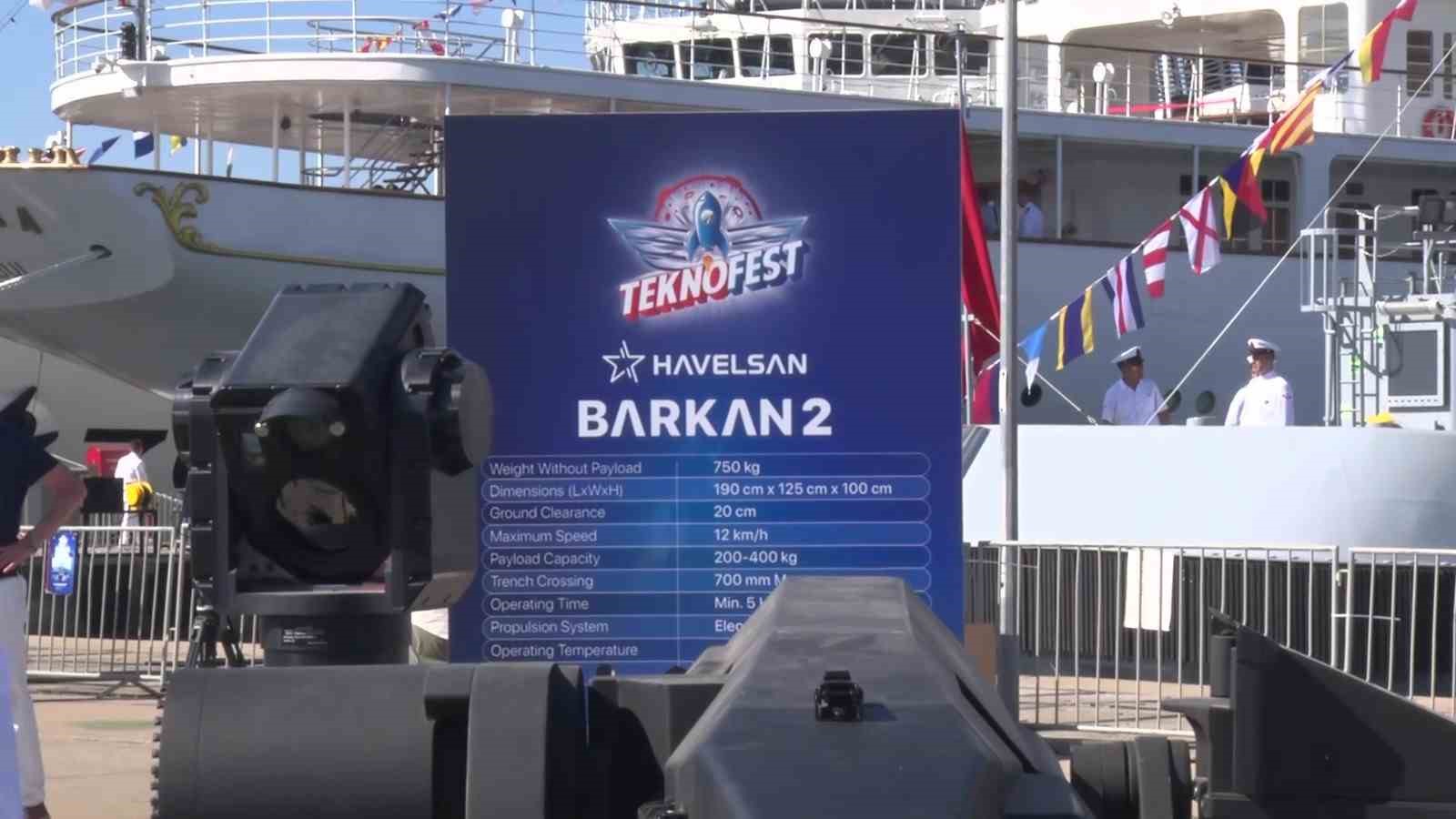 İnsansız kara aracı "BARKAN 2" TEKNOFEST Mavi Vatan’da yerini aldı