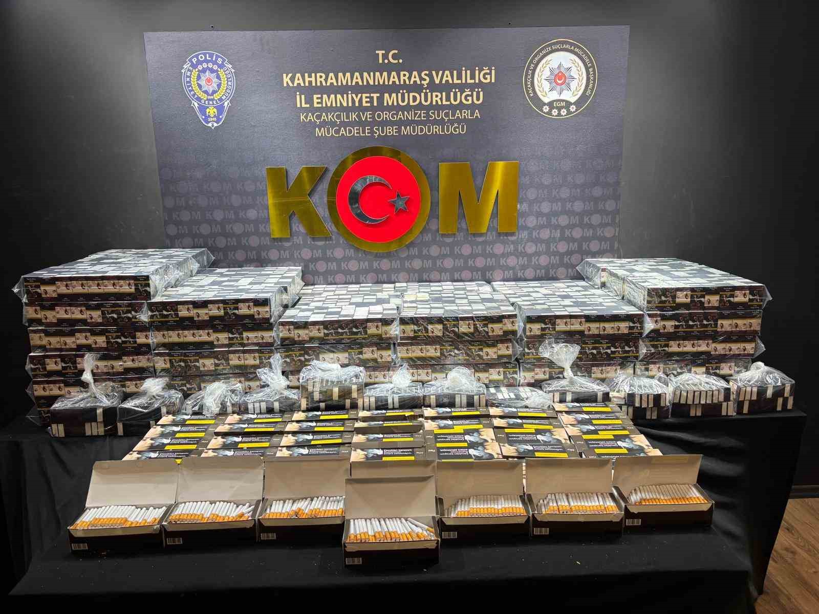 Kahramanmaraş’ta kaçak sigara ve tütün operasyonu