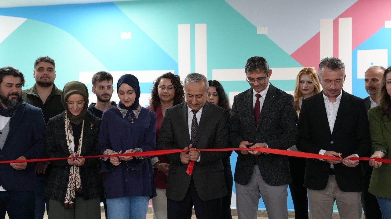 Üniversiteli gençler okul duvarlarını sanatla buluşturdu