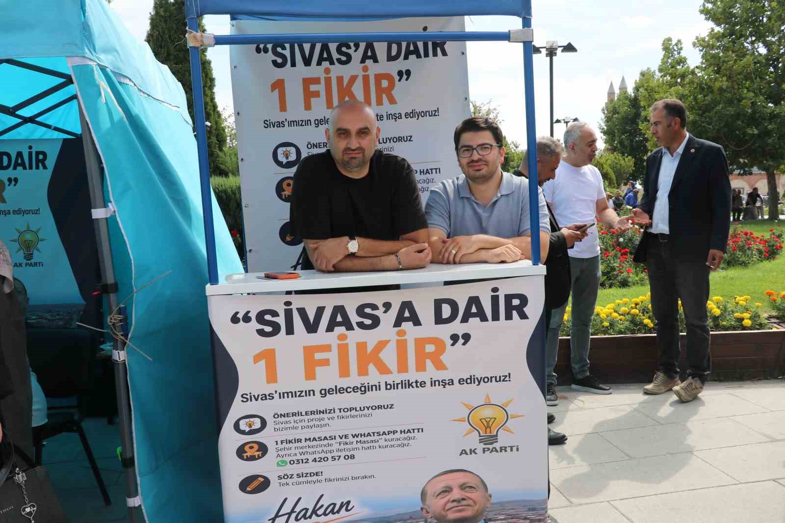 AK Parti Sivas teşkilatından vatandaşlara "Sivas&rsquo;a Dair Bir Fikir" projesine katılım &ccedil;ağrısı