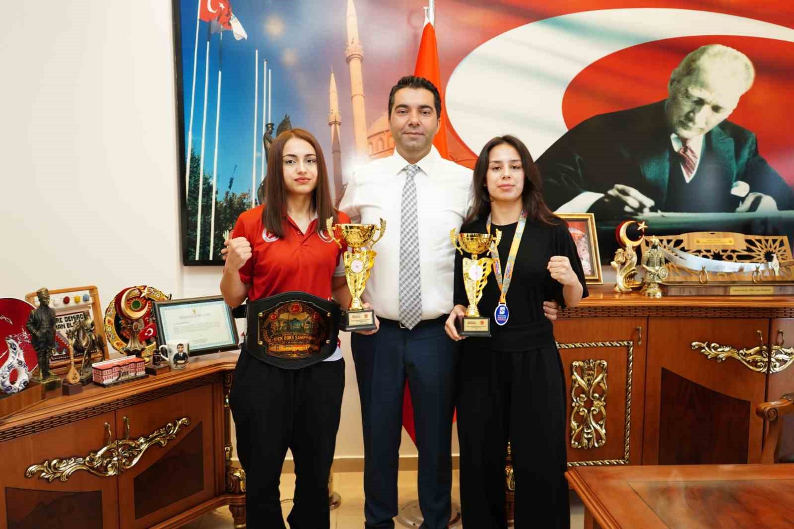 Milli sporculardan Başkan Demirci’ye şampiyonluk ziyareti