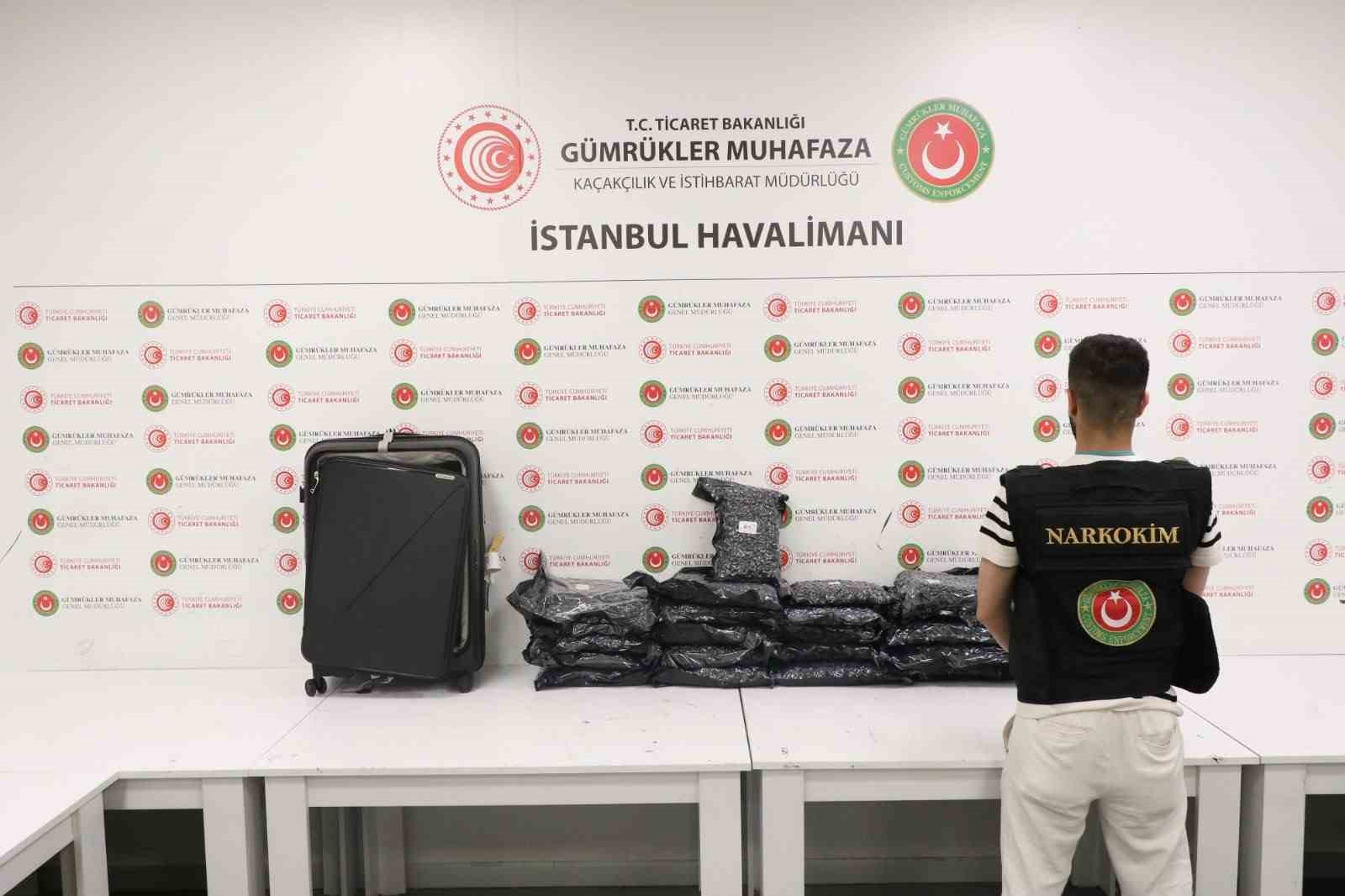 İstanbul Havalimanı’nda uyuşturucu operasyonu: 22,5 kilogram esrar ele geçirildi