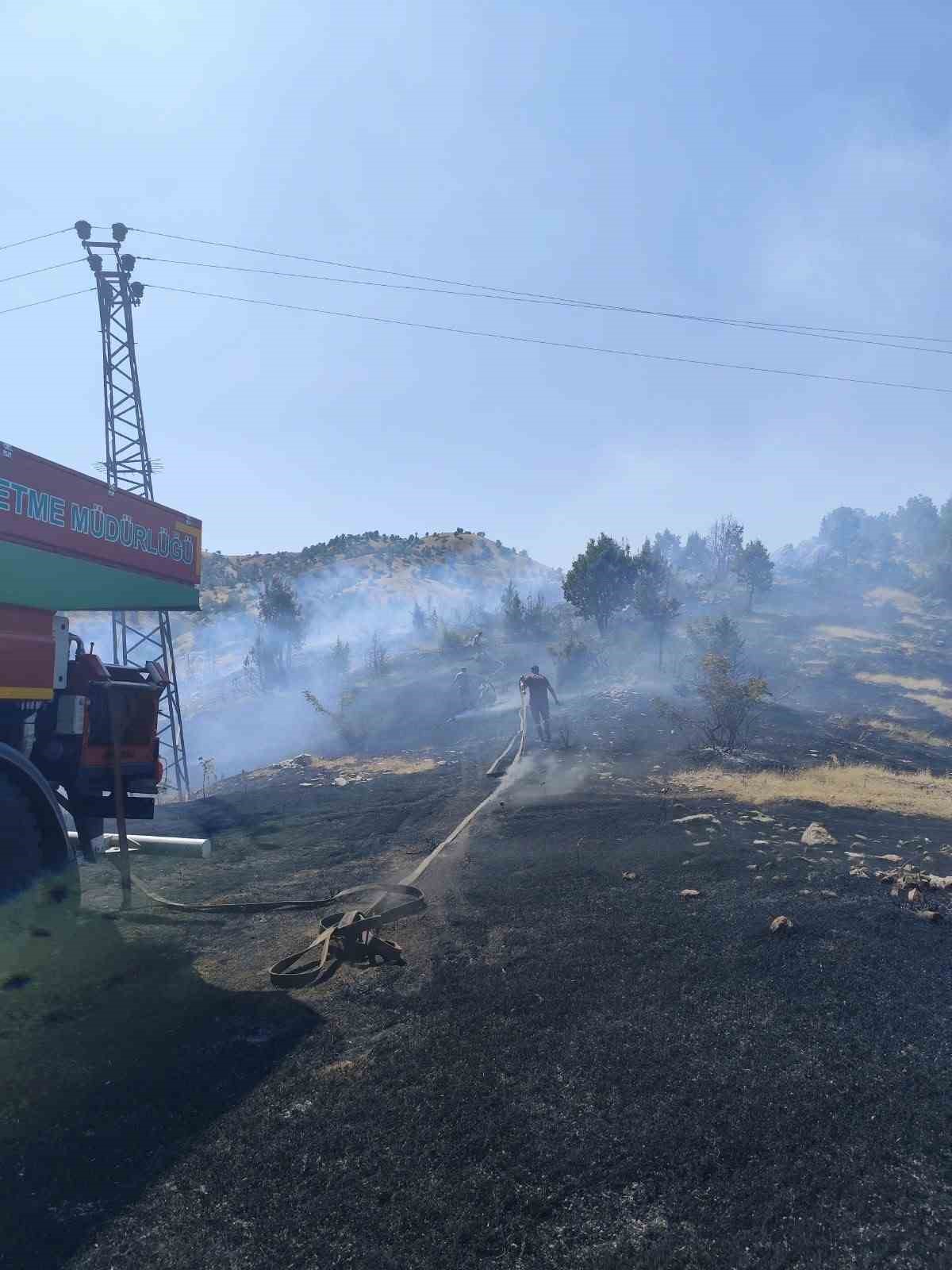 Bingöl’de iki ayrı noktada çıkan yangınlar söndürüldü