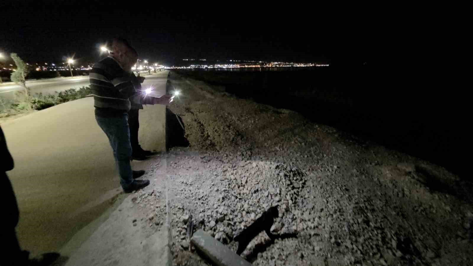 Van G&ouml;l&uuml; sahilinde sıra dışı anlar: Kedi yakaladığı fare ile saatlerce oynadı