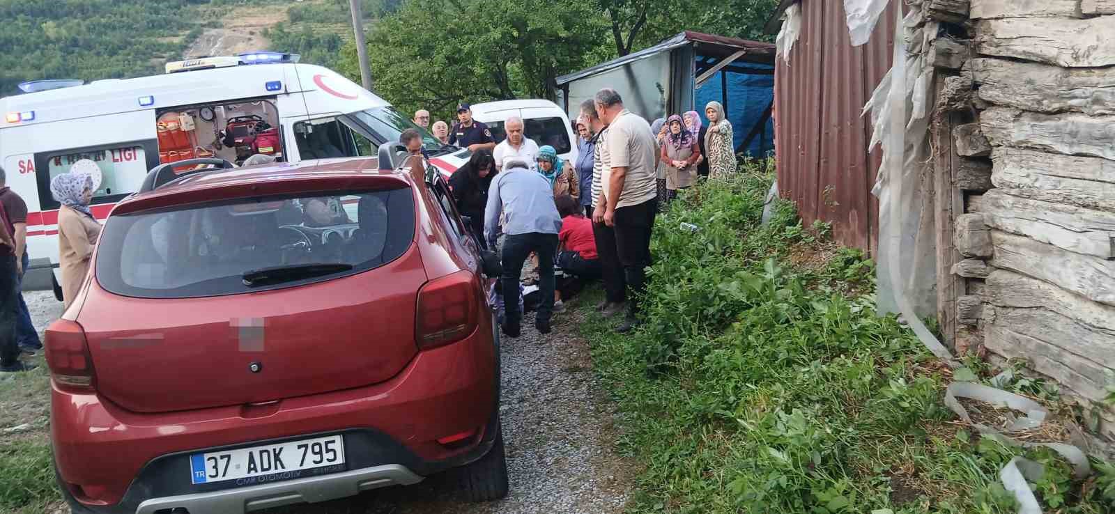 Freni tutmayan hafif ticari ara&ccedil;, anne ile iki &ccedil;ocuğuna &ccedil;arptı