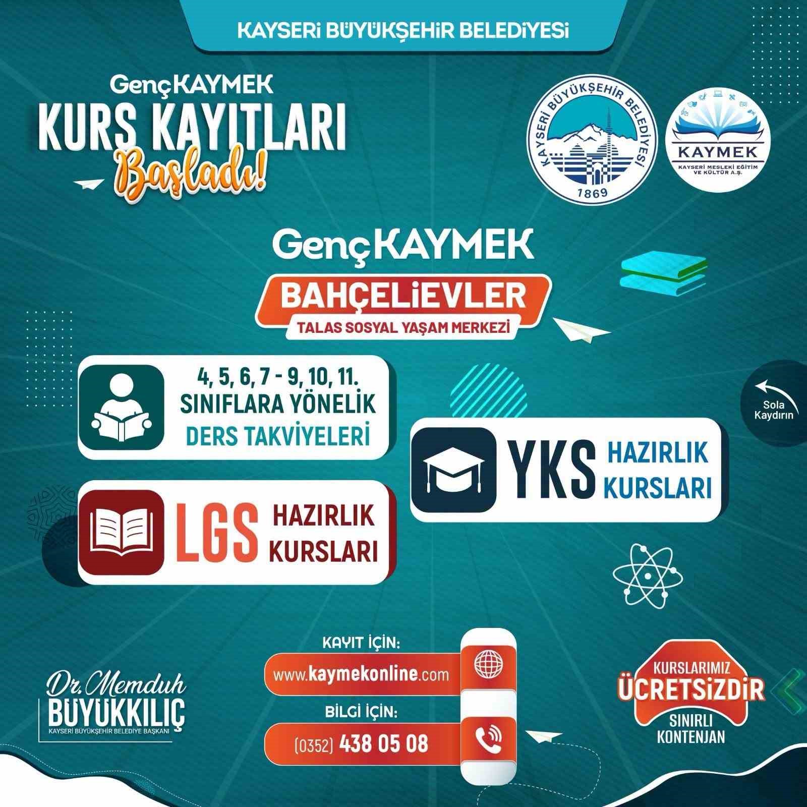 Büyükşehir’in Genç KAYMEK kurslarında yeni dönem kayıtları sürüyor