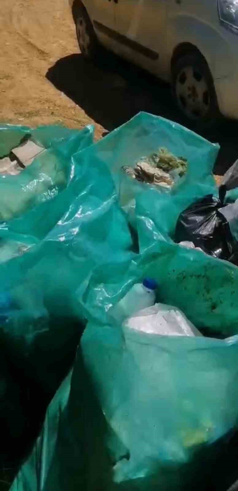 Balık tutmak için gittiği gölde çöp yığınıyla karşılaştı: Poşet poşet topladı