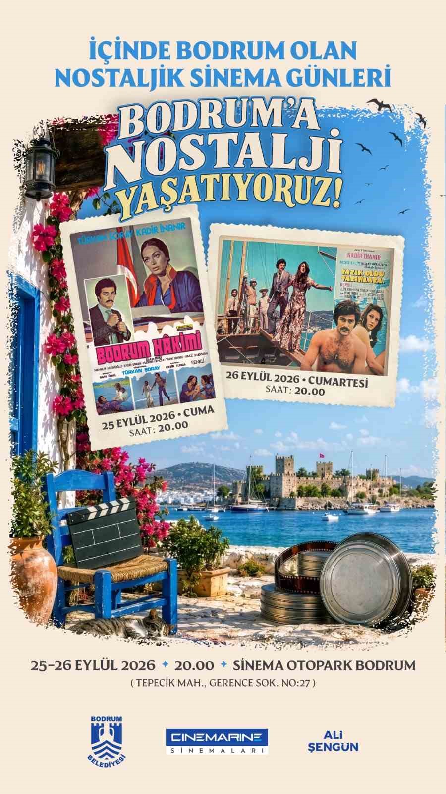 Bodrum&rsquo;da Nostaljik Sinema G&uuml;nleri d&uuml;zenleniyor