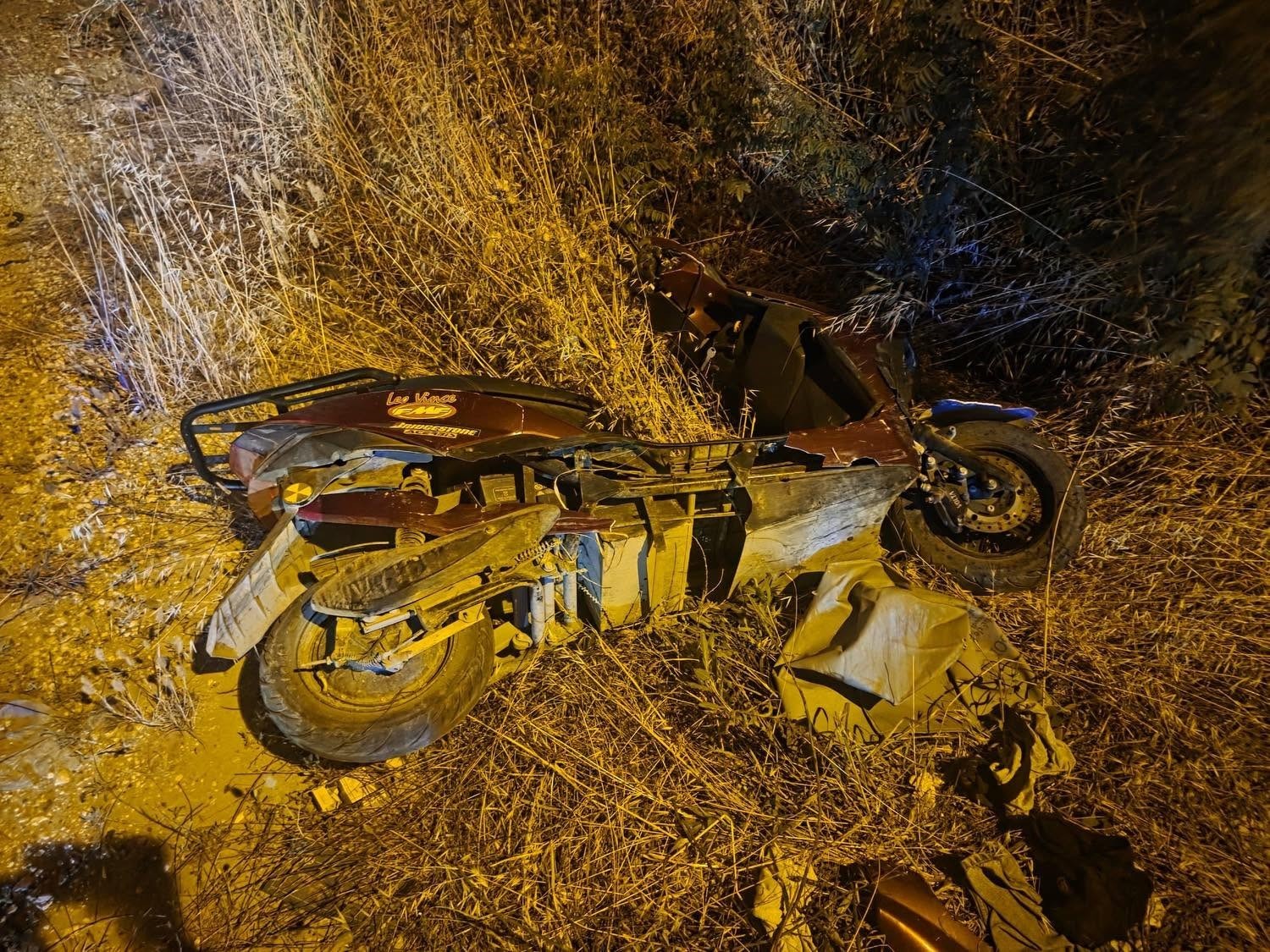 Antakya’da dereye uçan motosikletin sürücüsü yaralandı