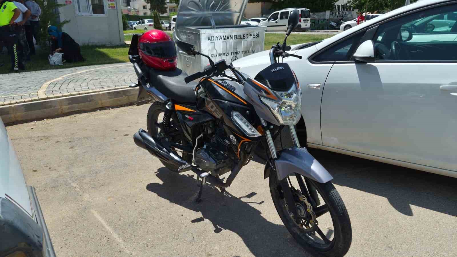 Adıyaman’da motosiklet devrildi: 1 yaralı
