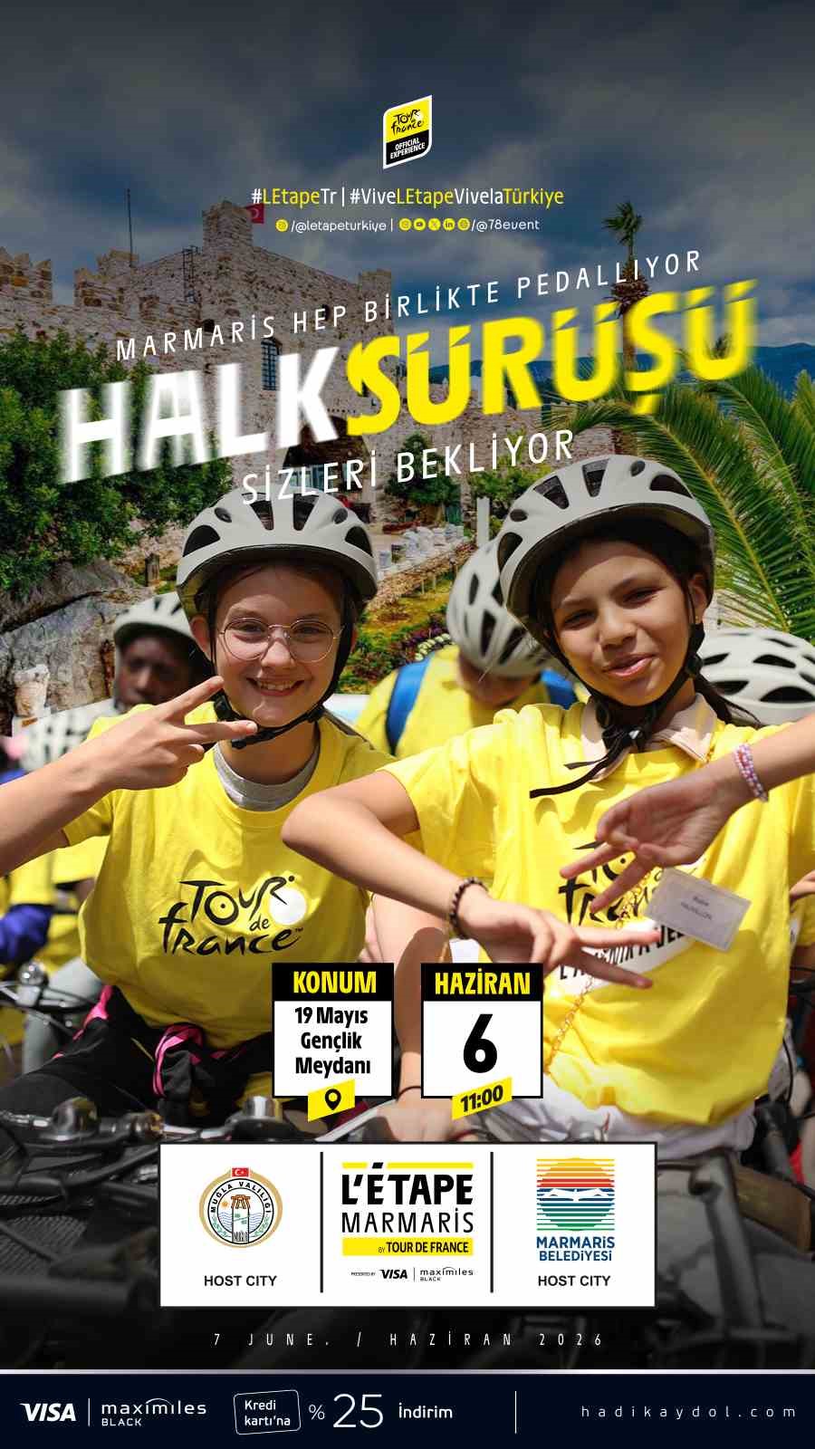 Halk s&uuml;r&uuml;ş&uuml;yle Marmaris&rsquo;te bisiklet yarışı heyecanı yaşanacak